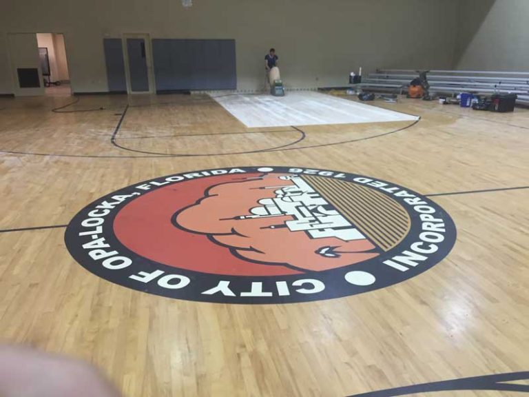 Basketball Court Wood Refinishing on December 16, 2019 • US Hardwood Floor